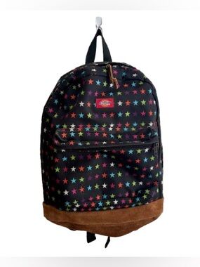 Dickies Star Pattern Colorful Backpack Y2K Black Bookbag